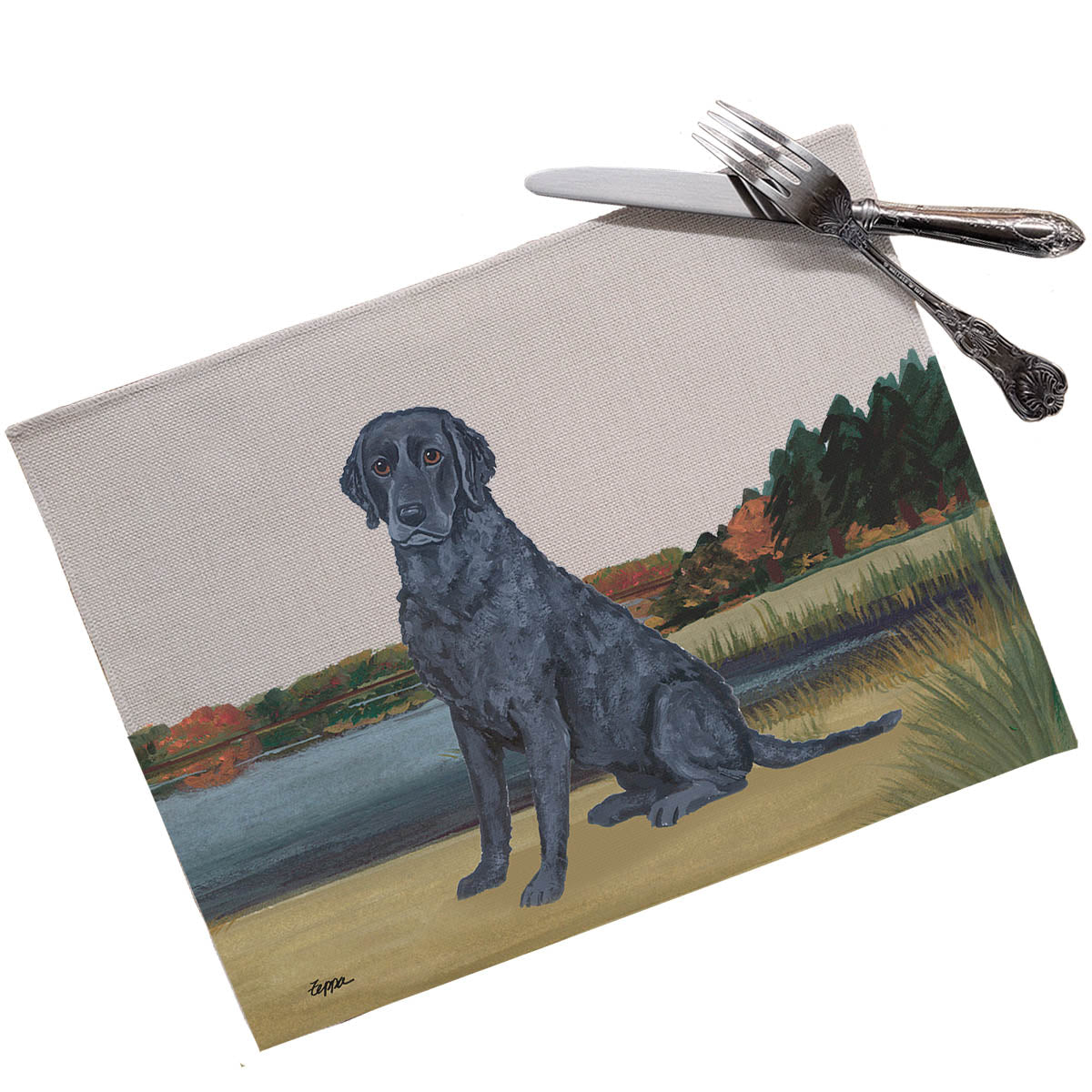 Curly Coated Retriever Scenic Placemats
