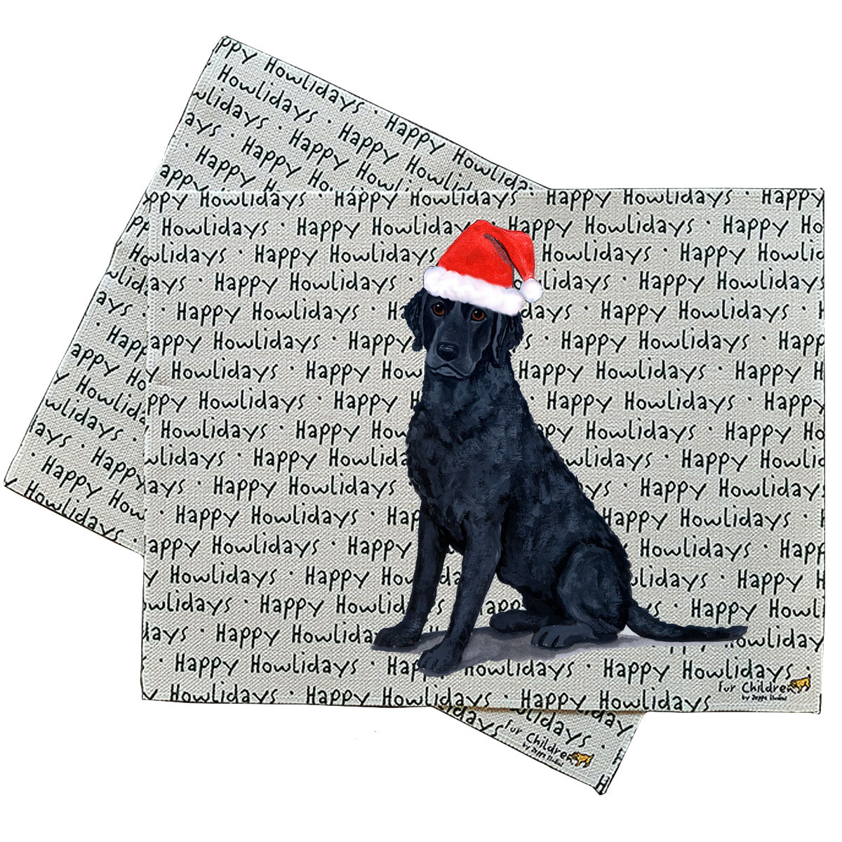 Curly Coated Retriever Howliday Placemats