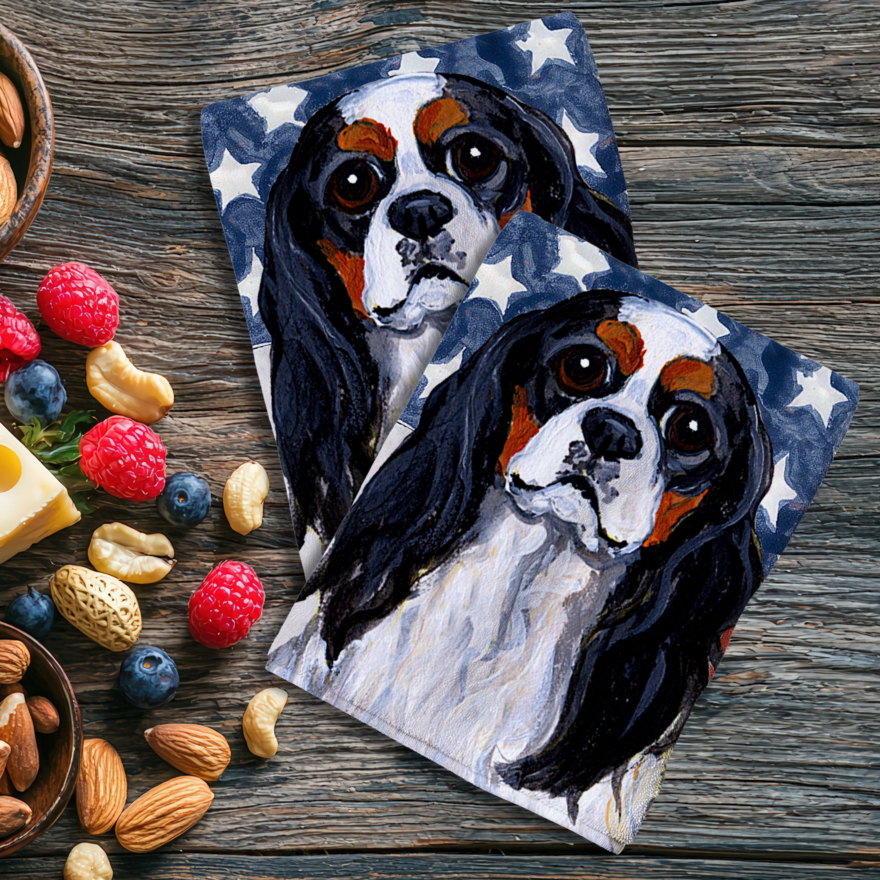 Tri Color Cavalier Americana Kitchen Towel Set