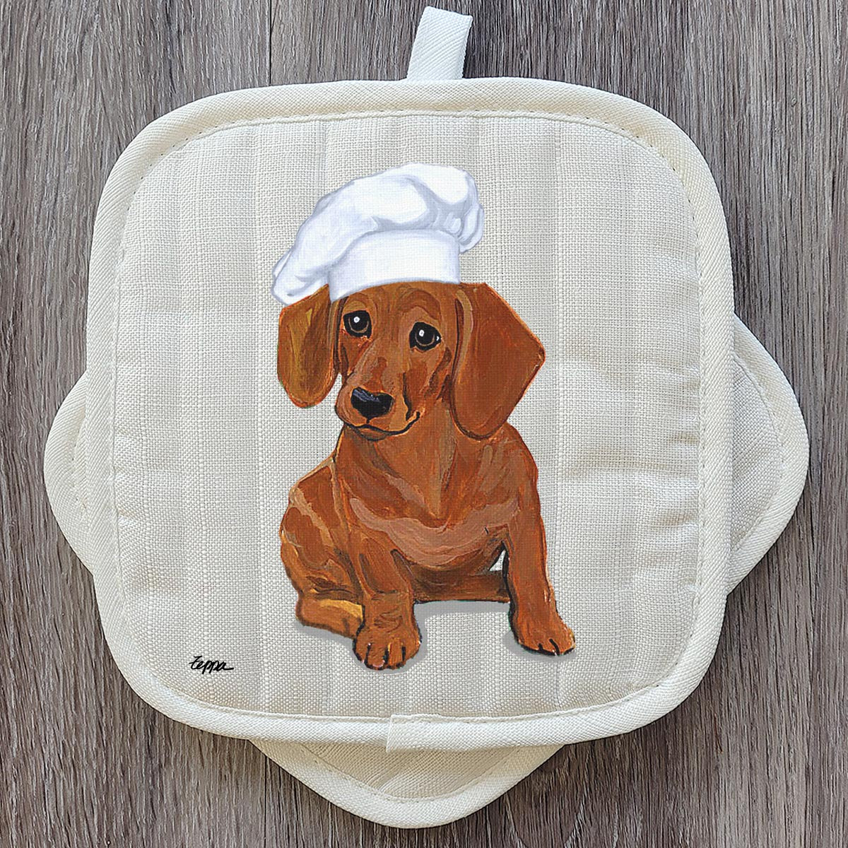 Red Dachshund Pot Holder Sets