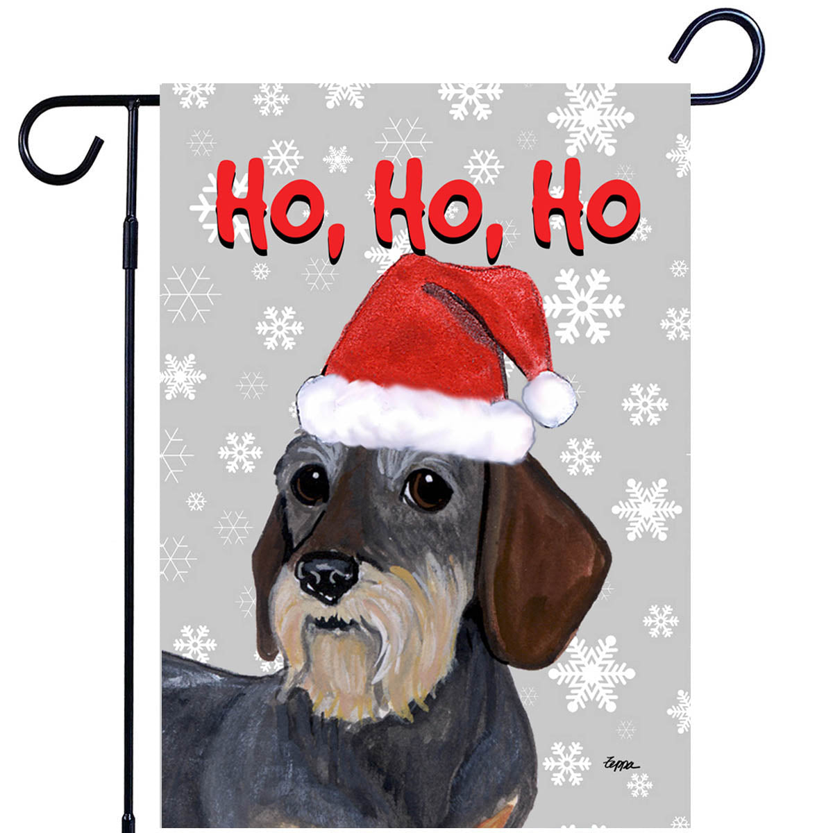 Dachshund Ho Ho Ho Garden Flag