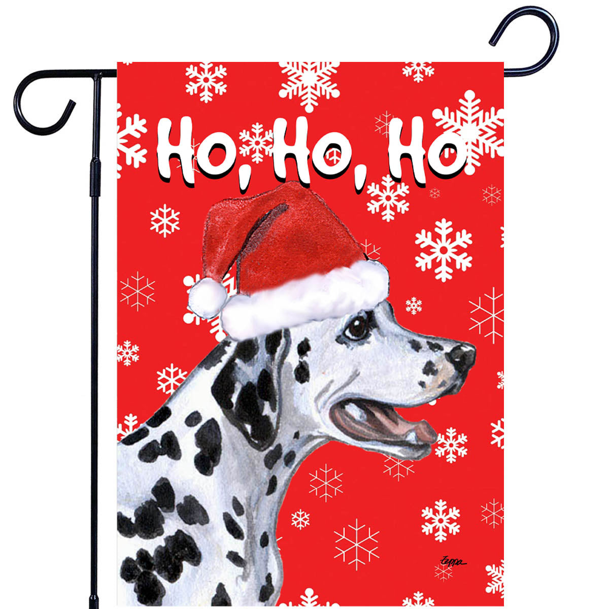 Dalmatian Ho Ho Ho Garden Flag