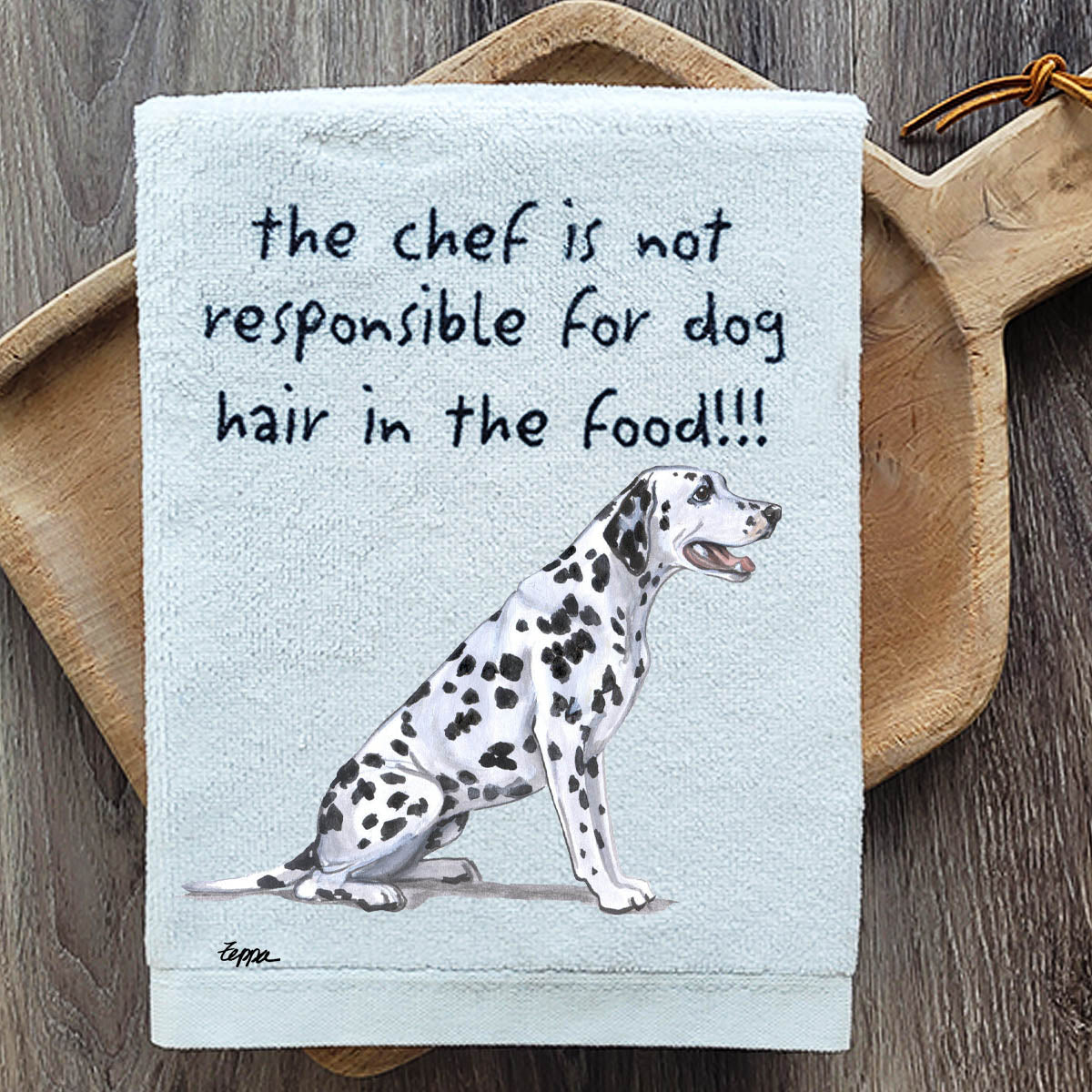 Pawsitively Adorable Dalmatian Kitchen Towel