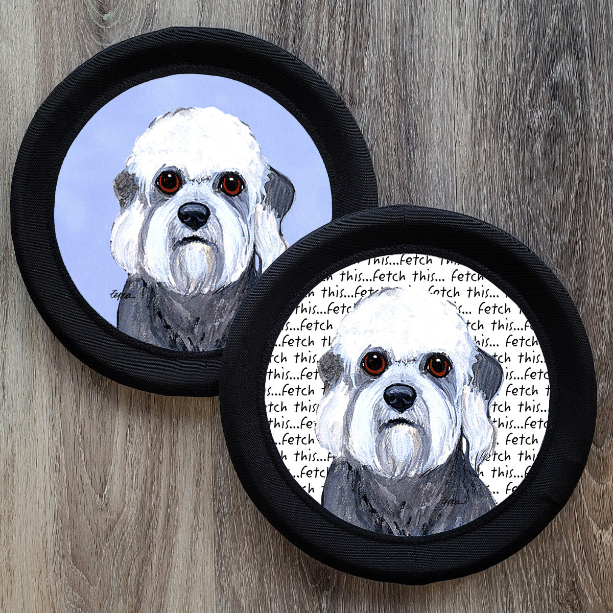 Dandi Dinmont Terrier  FotoFrisby Flying Disk Dog Toy