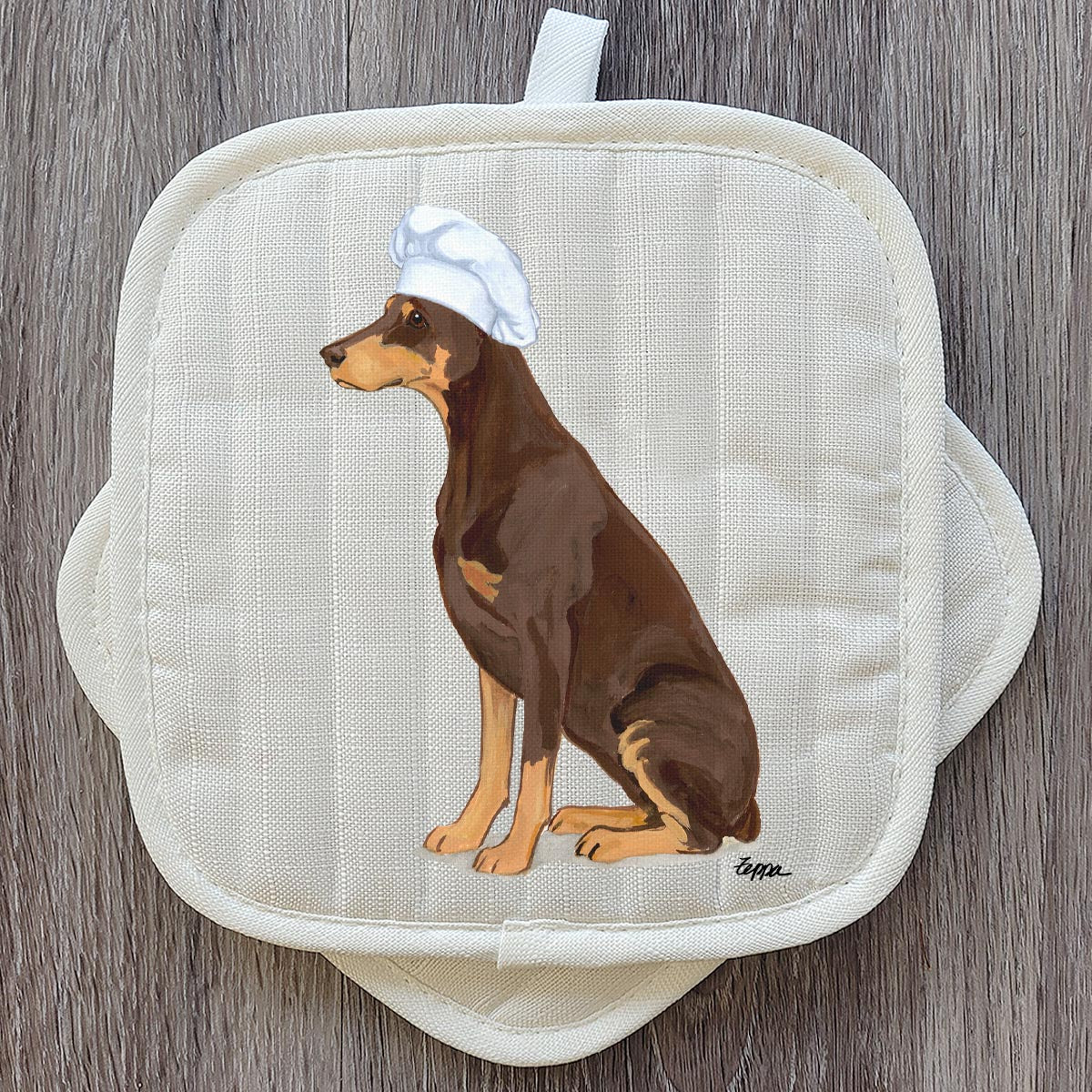 Red Doberman Pot Holders