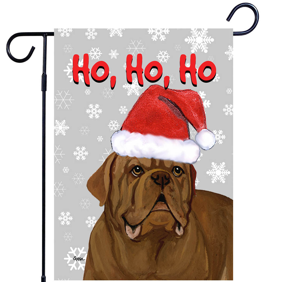 Dogue de Bordeaux Ho Ho Ho Garden Flag