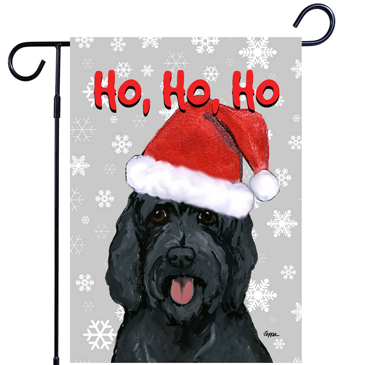 Labradoodle & Golden Doodle Ho Ho Ho Garden Flag