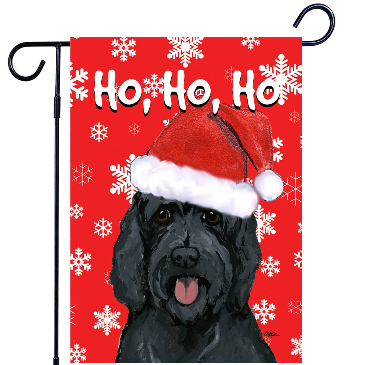 Labradoodle & Golden Doodle Ho Ho Ho Garden Flag