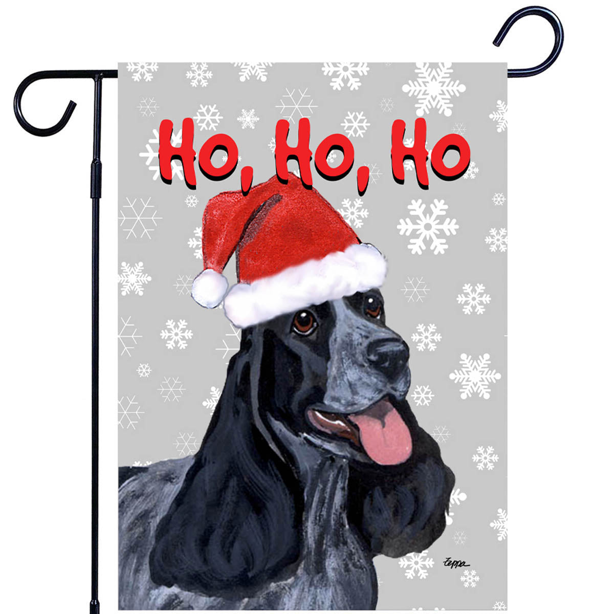 English Cocker Spaniel Ho Ho Ho Garden Flag