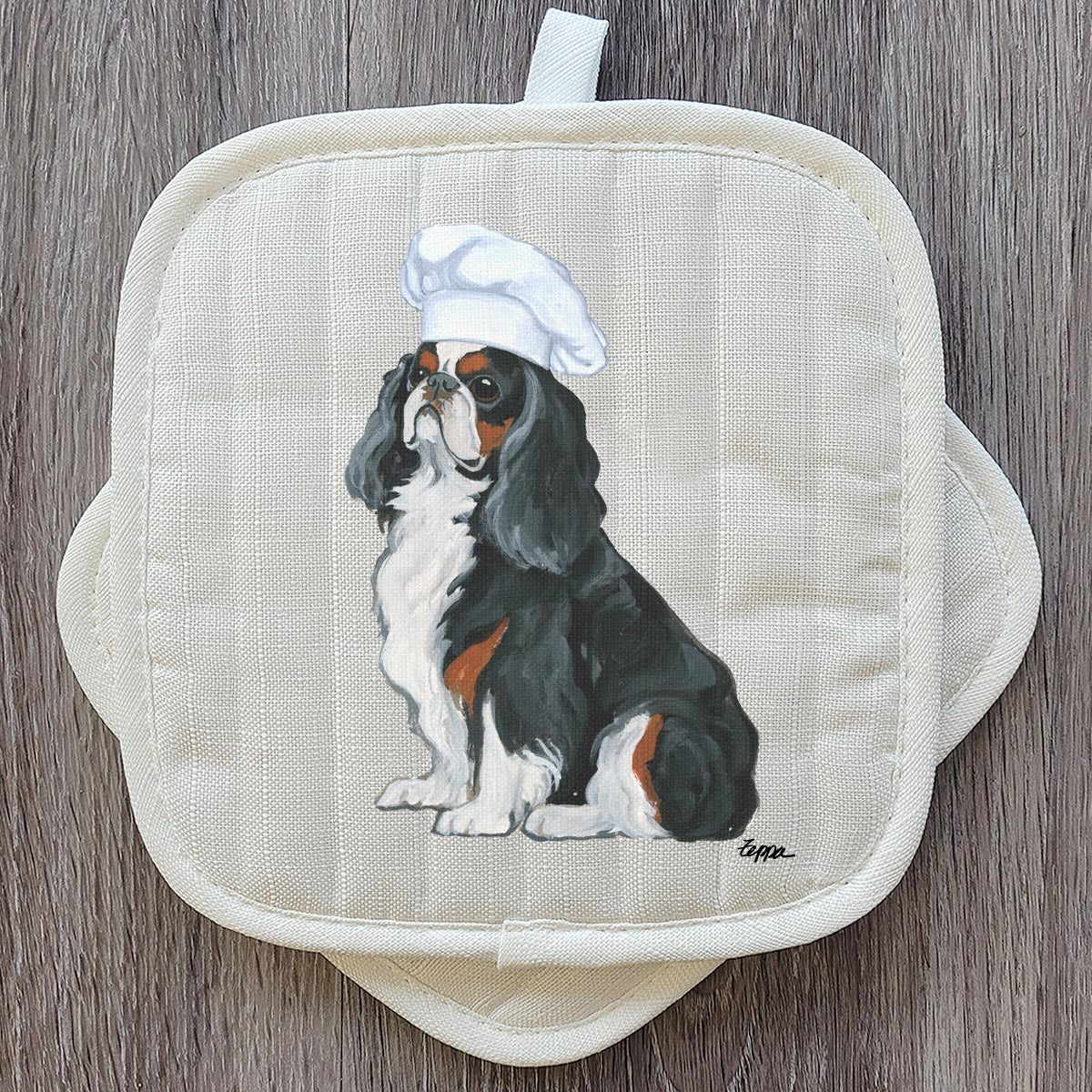 Tri Color English Towy Spaniel Pot Holder Set