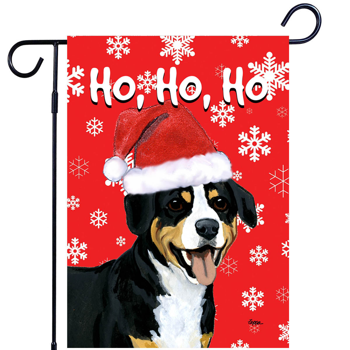 Entelbucher Mountain Dog Ho Ho Ho Garden Flag