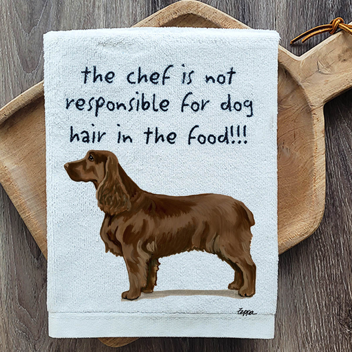 Pawsitively Adorable Field Spaniel Kitchen Towel