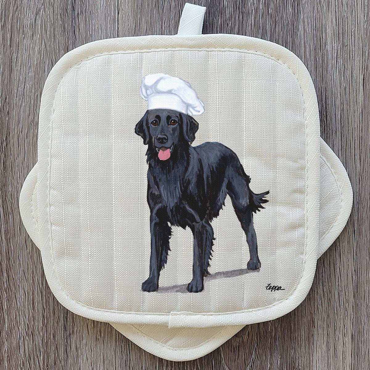 Flat Coated Retriever Pot Holder Set