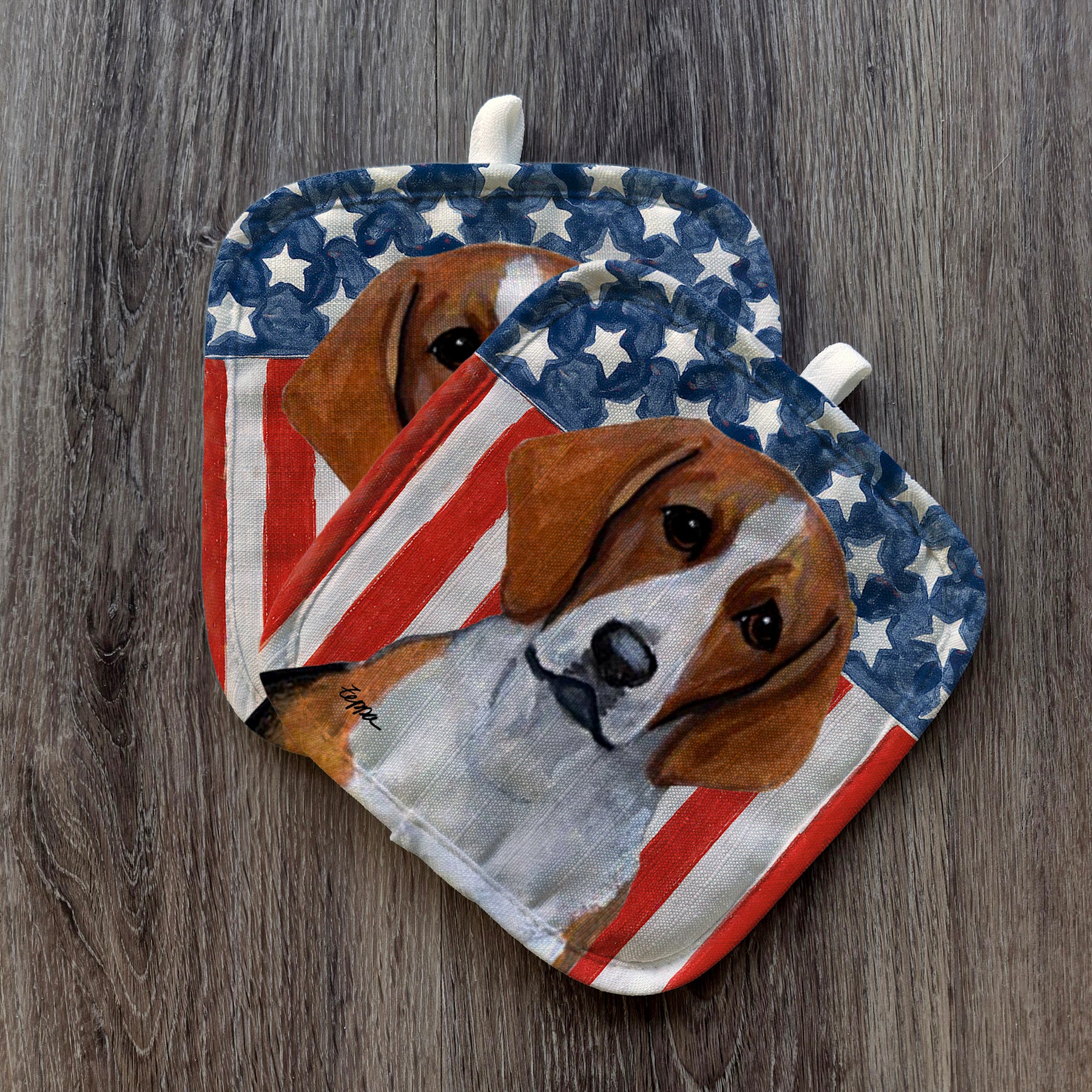 Foxhound Americana Pot Holder Set
