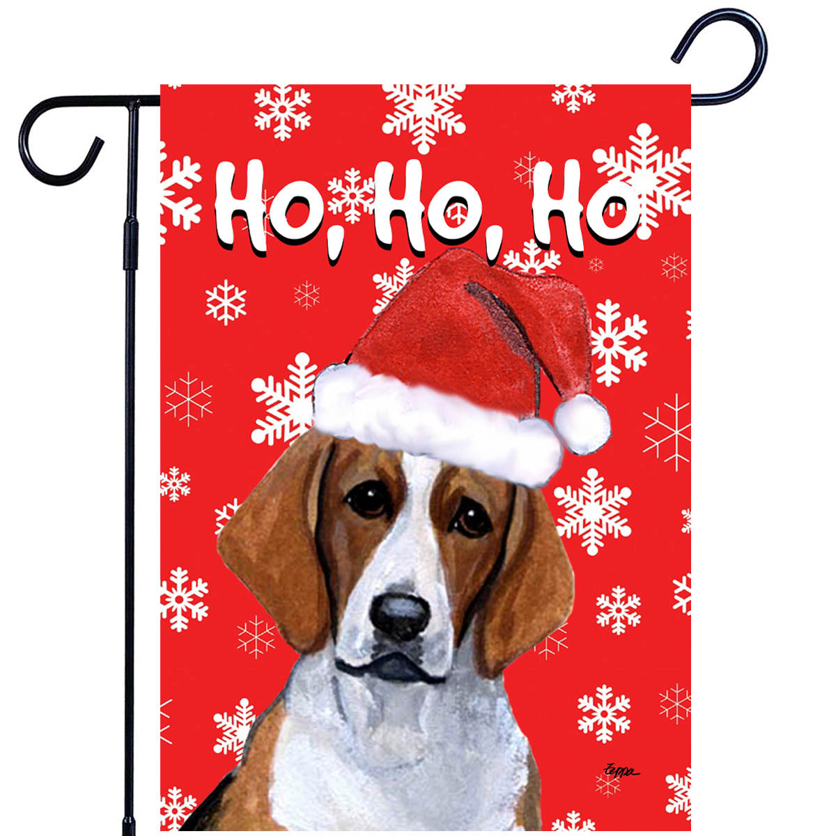 Foxhound Ho Ho Ho Garden Flag