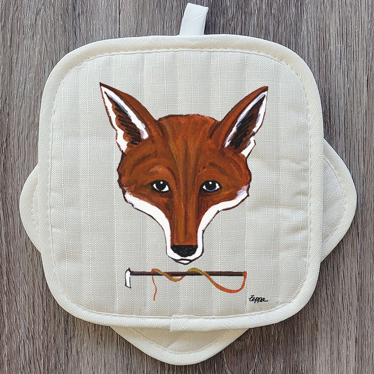 Fox Mask Pot Holder Set