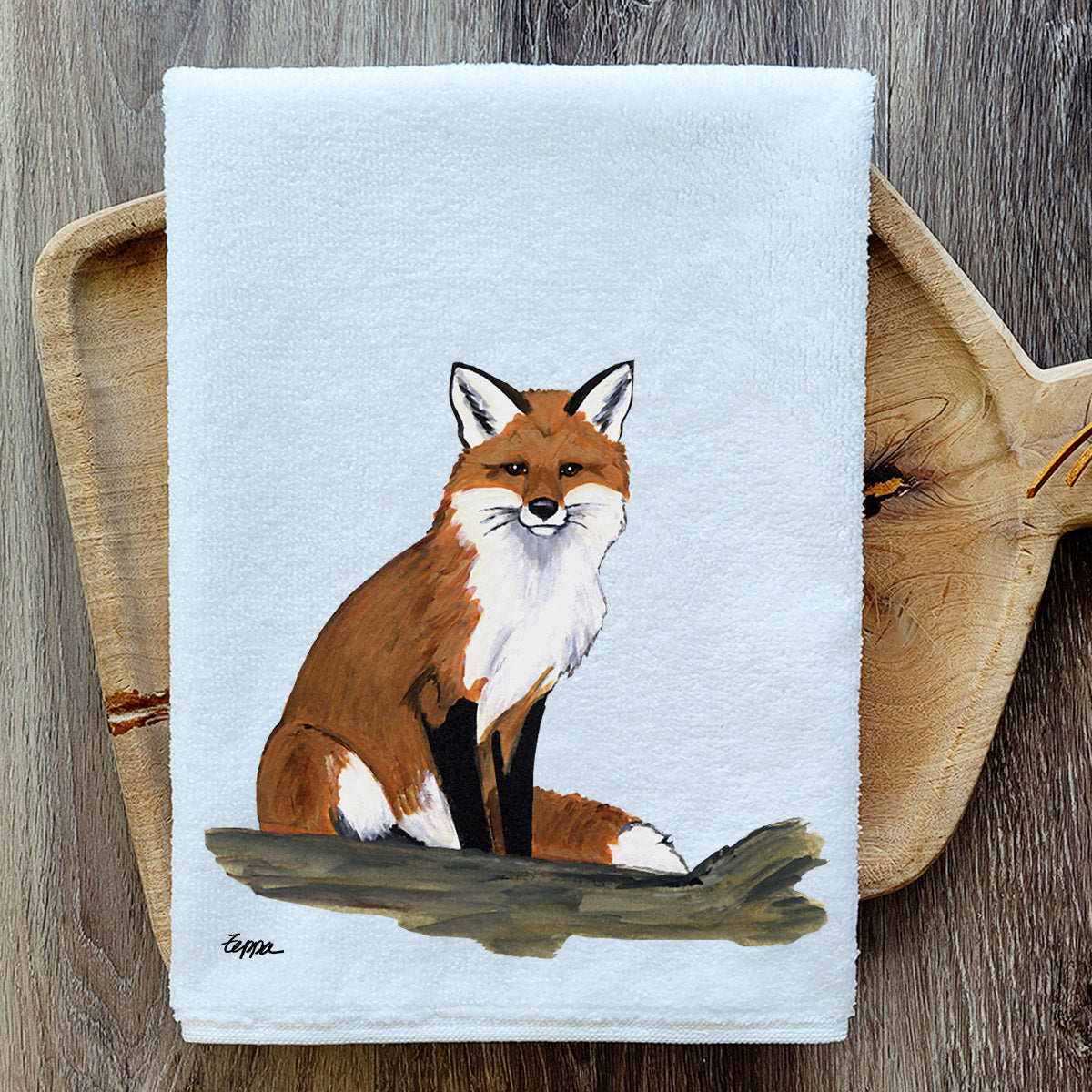 Sitting Fox Kitchen Towel