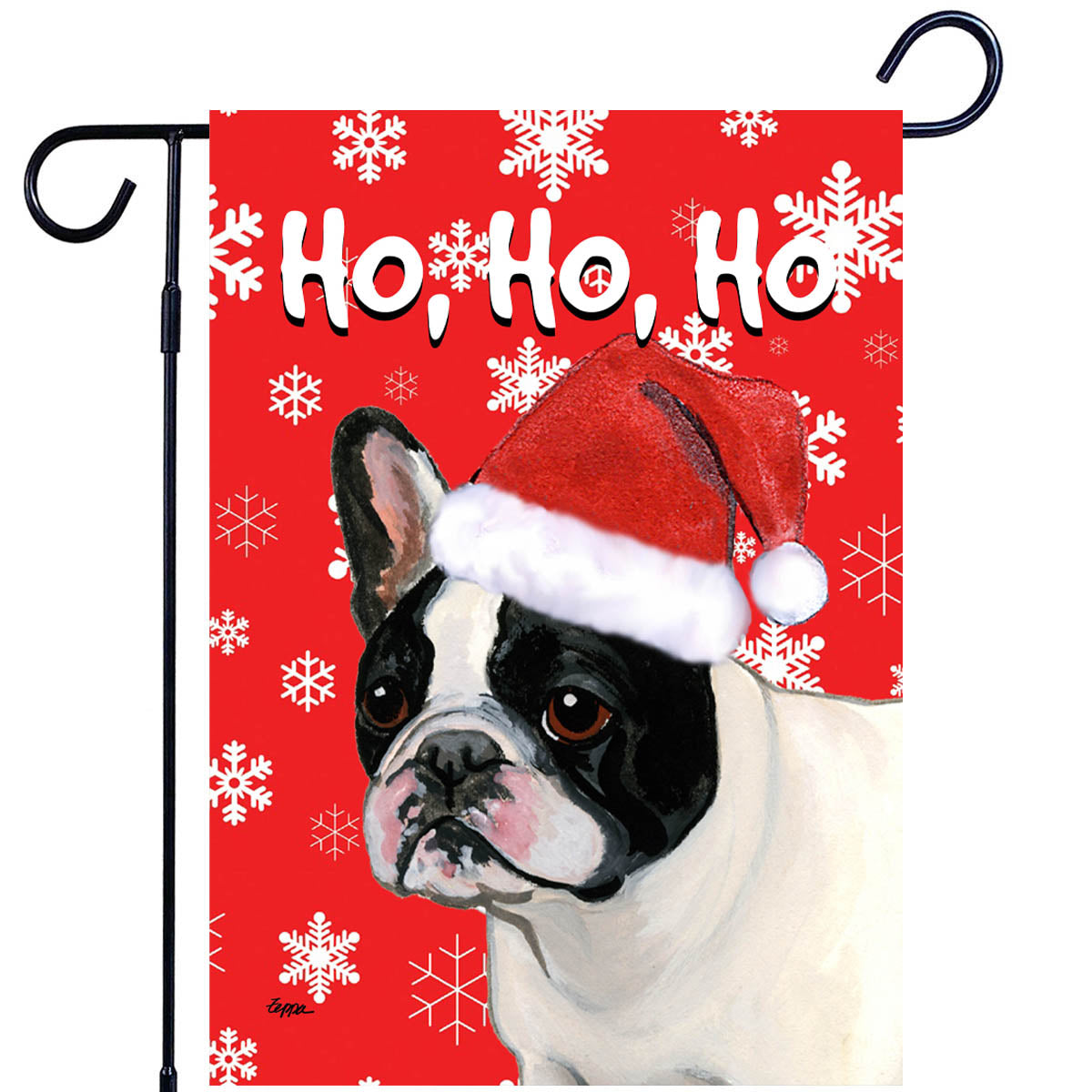 French Bulldog Ho Ho Ho Garden Flag