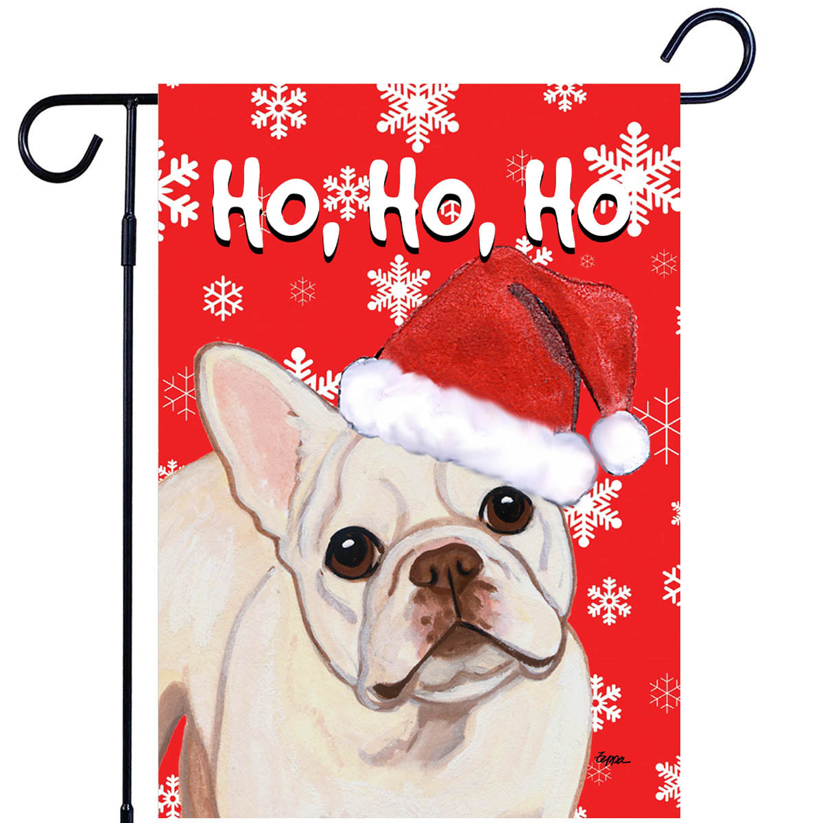 French Bulldog Ho Ho Ho Garden Flag