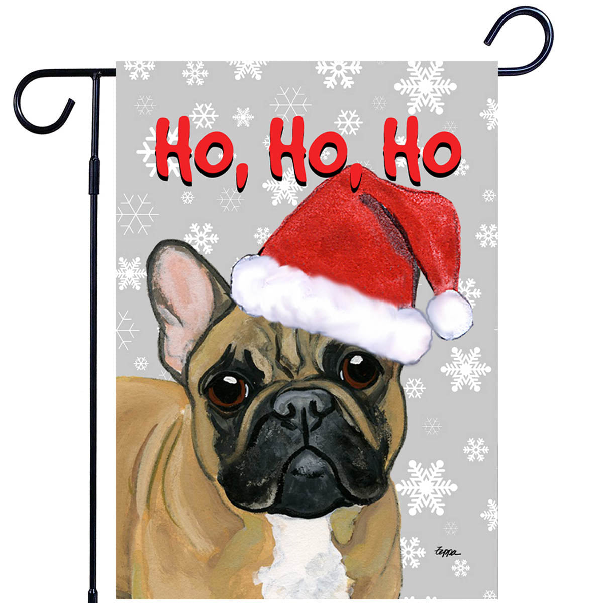 French Bulldog Ho Ho Ho Garden Flag