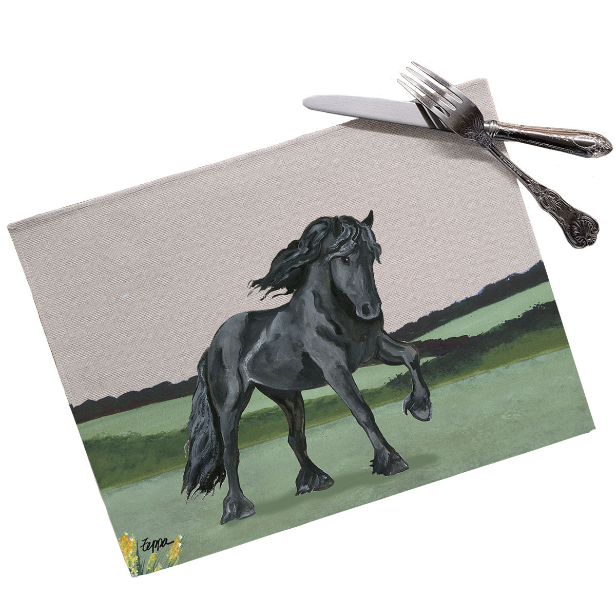 Friesian Horse Scenic Placemats