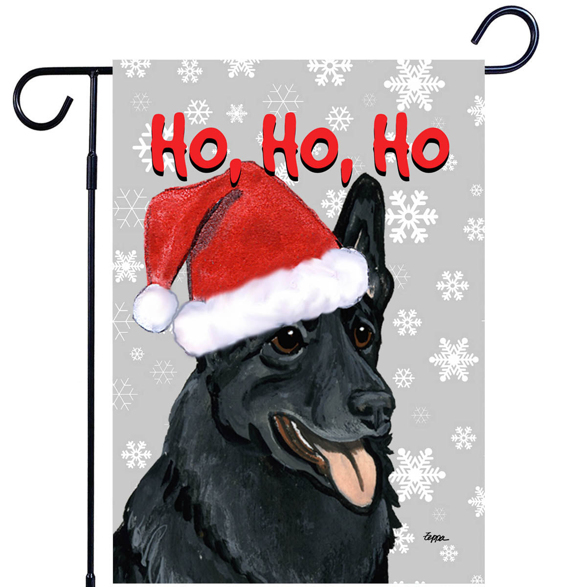 German Shepherd Ho Ho Ho Garden Flag