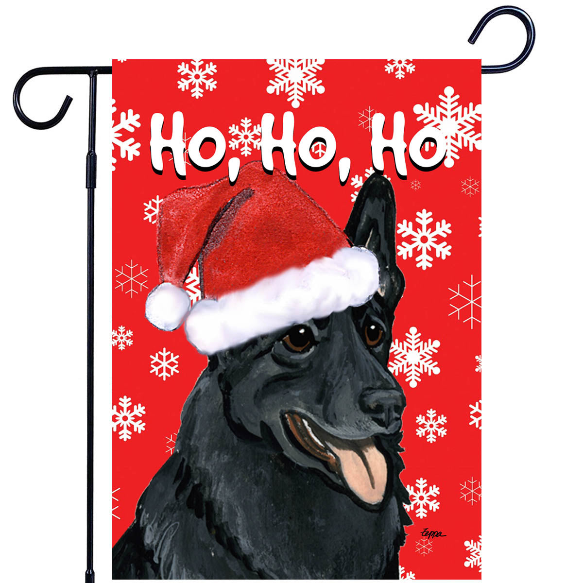 German Shepherd Ho Ho Ho Garden Flag