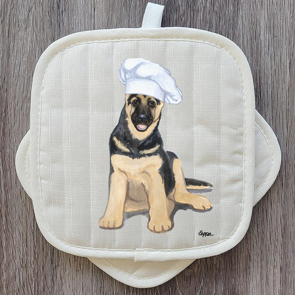 German Shepherd Puppy Pot Holder Set