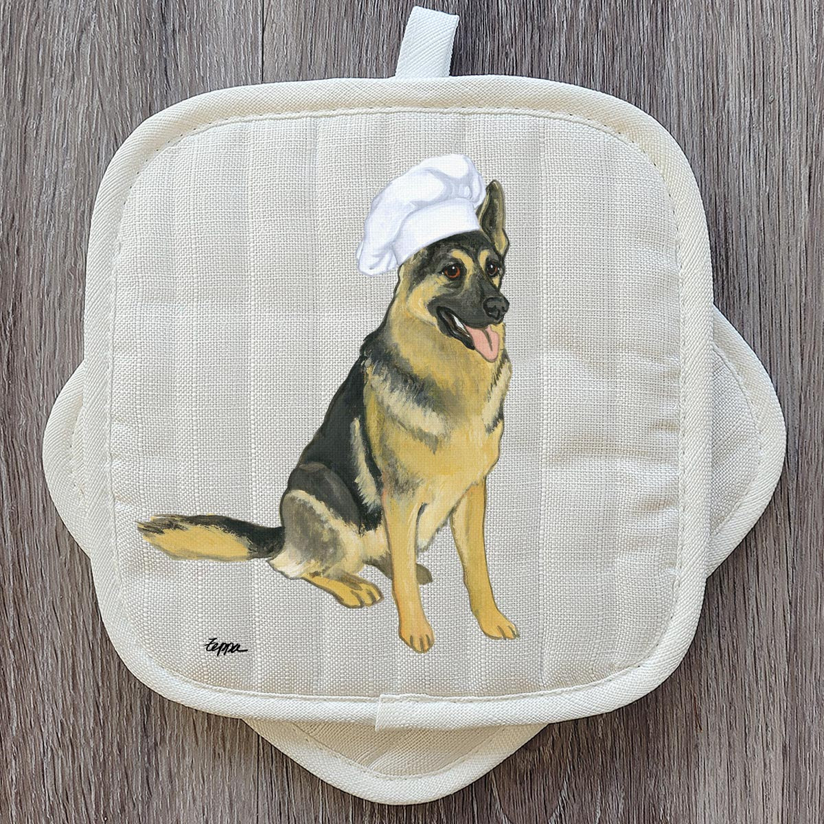 German Shepherd Sitting Pot Holder Sets