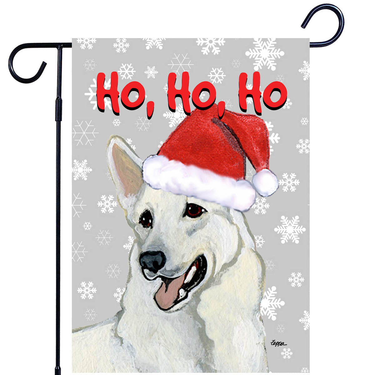 German Shepherd Ho Ho Ho Garden Flag