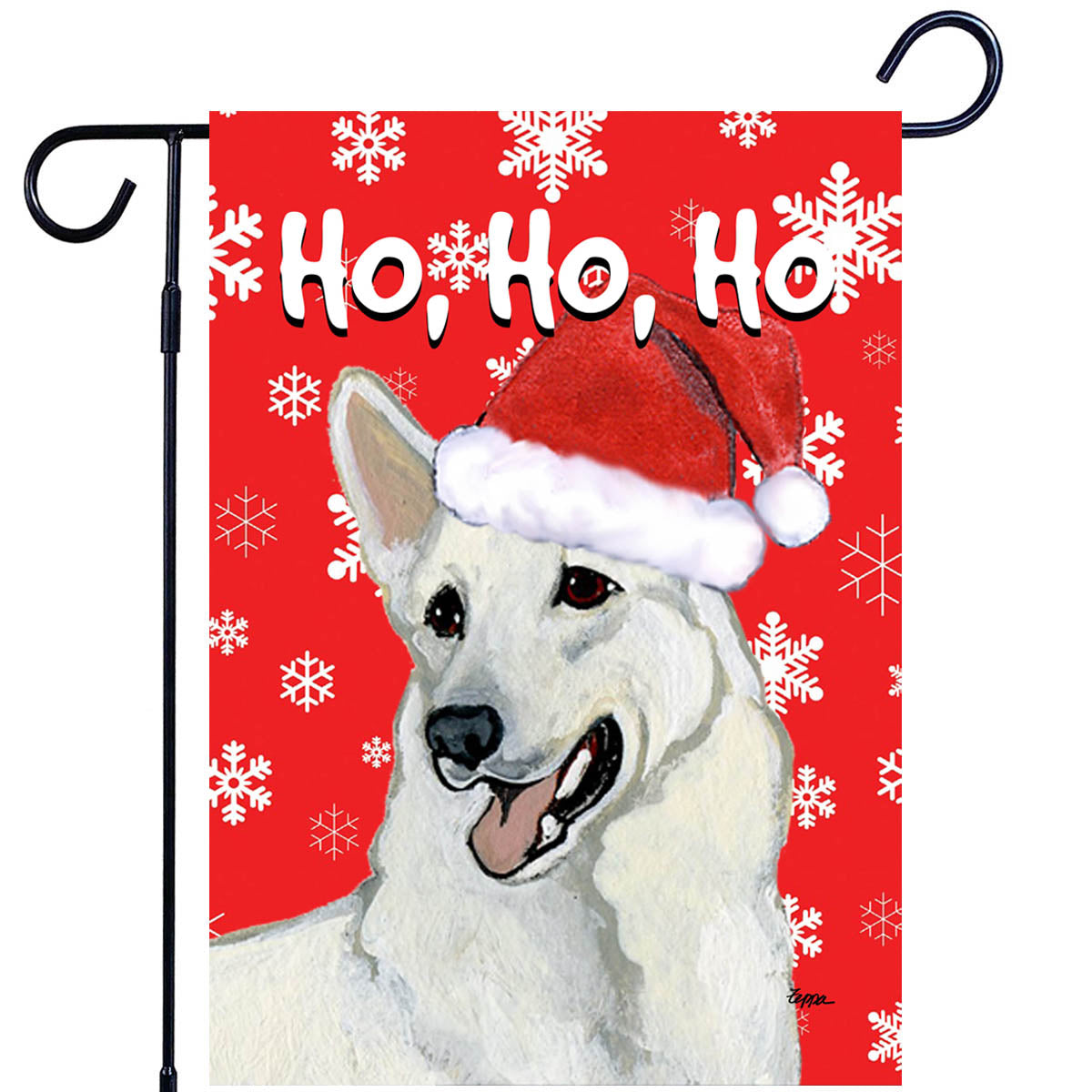 German Shepherd Ho Ho Ho Garden Flag