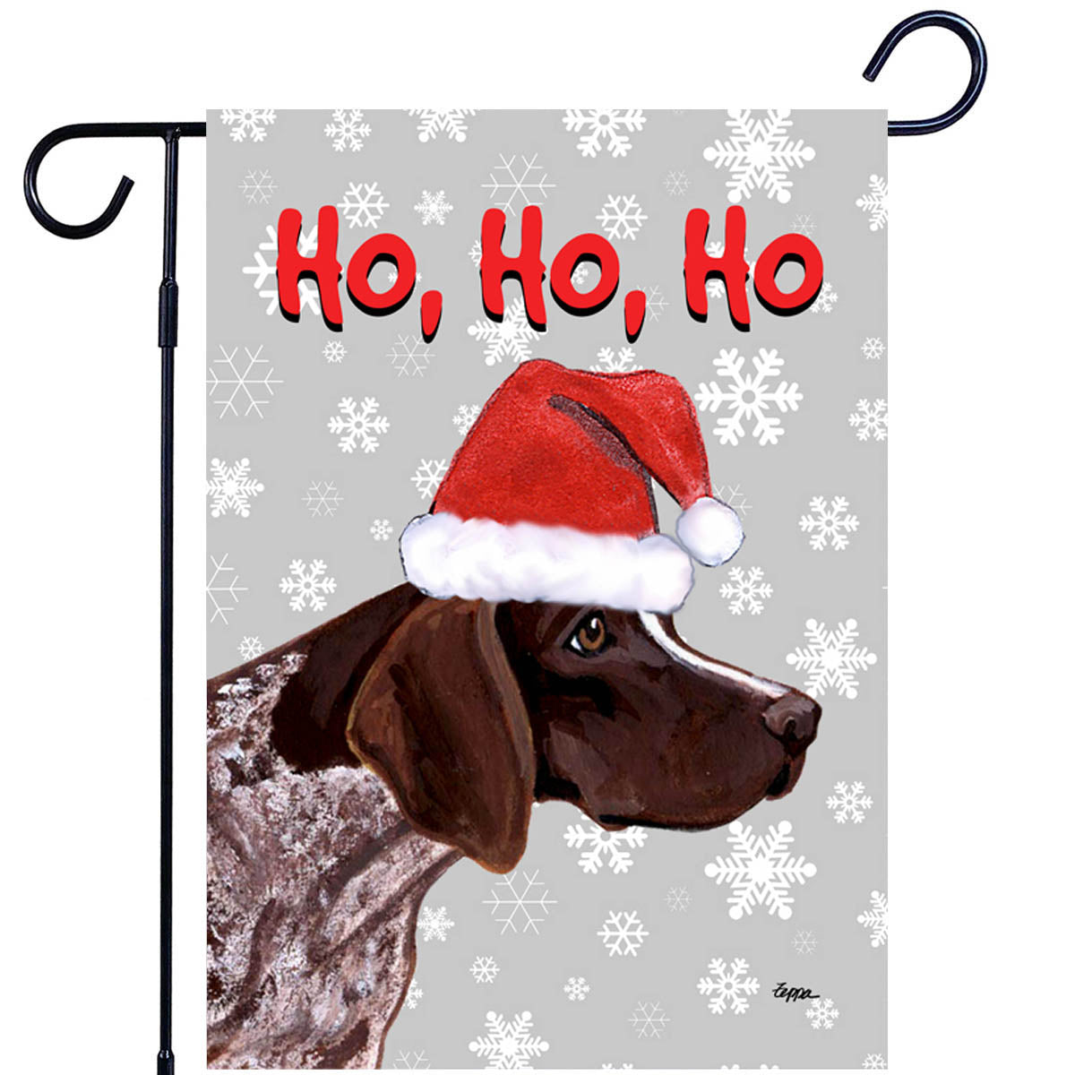 German Shorthair Pointer Ho Ho Ho Garden Flag