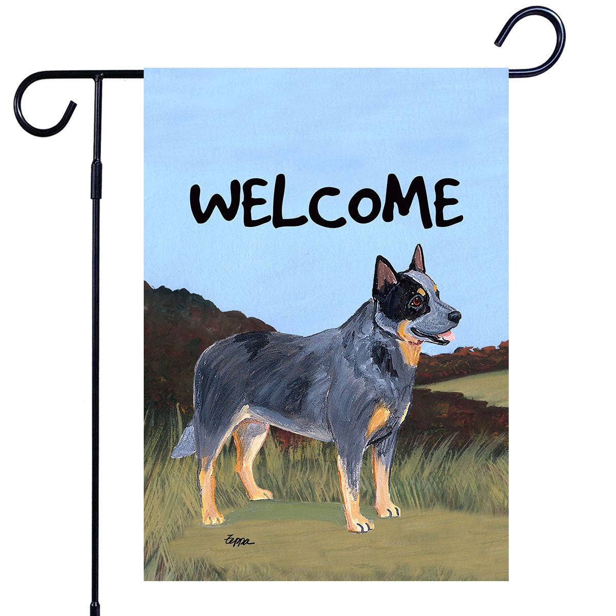 Australian Cattle Dog Scenic Garden Flag