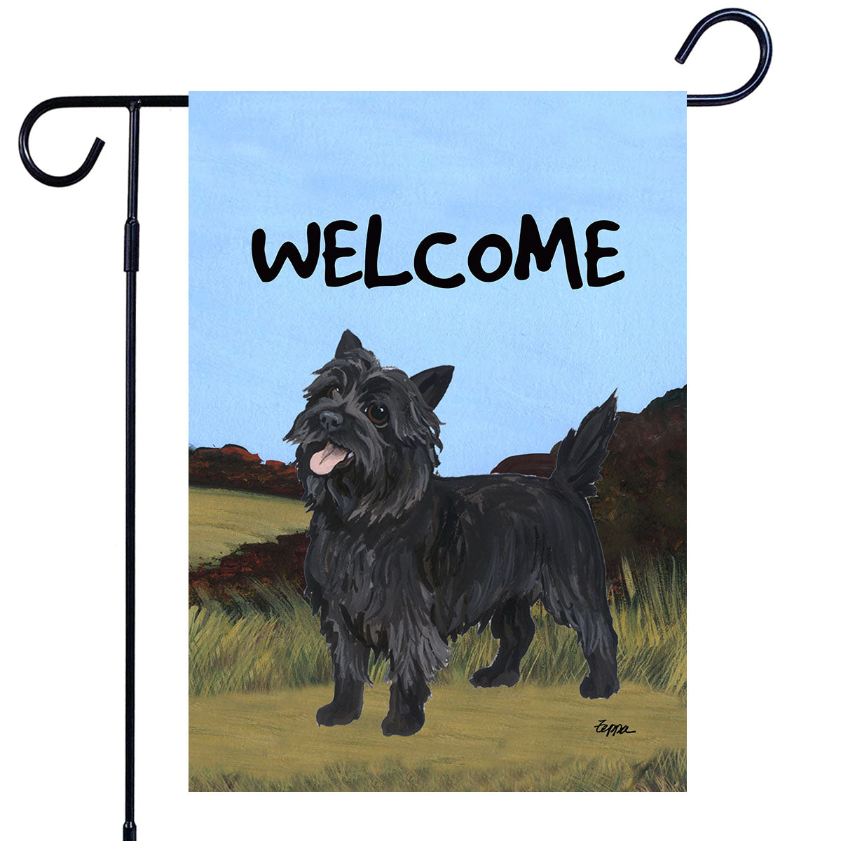 Cairn Terrier Scenic Garden Flag