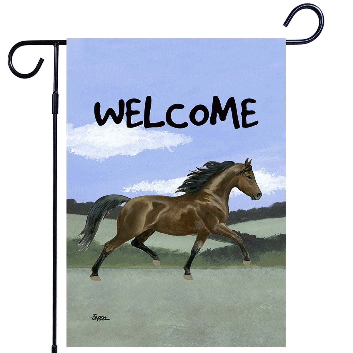 Morgan Horse Scenic Garden Flag