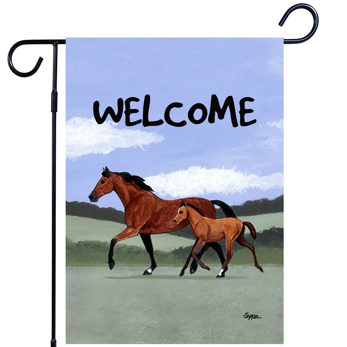 Mare & Foal Scenic Garden Flag