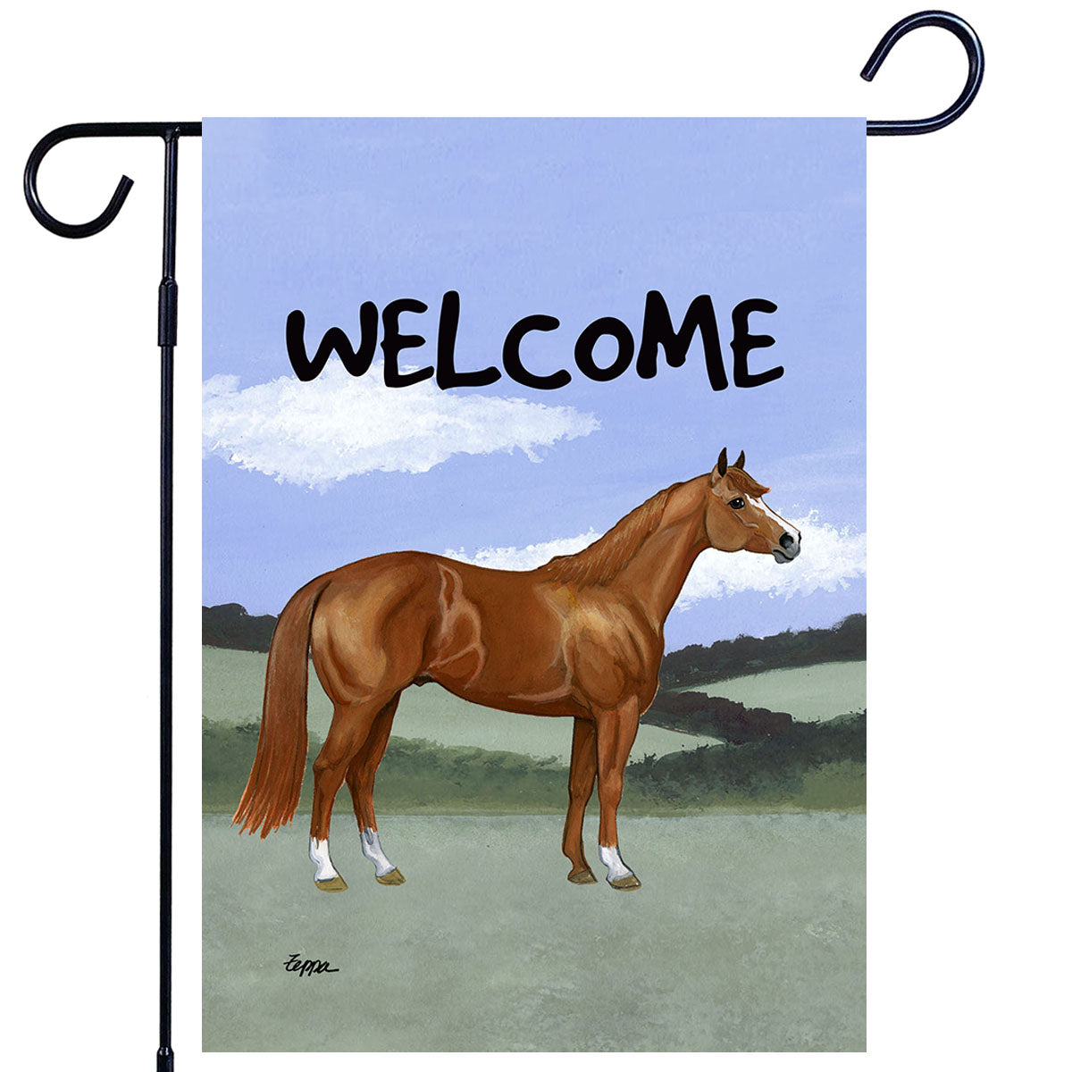 Quarter Horse Scenic Garden Flag