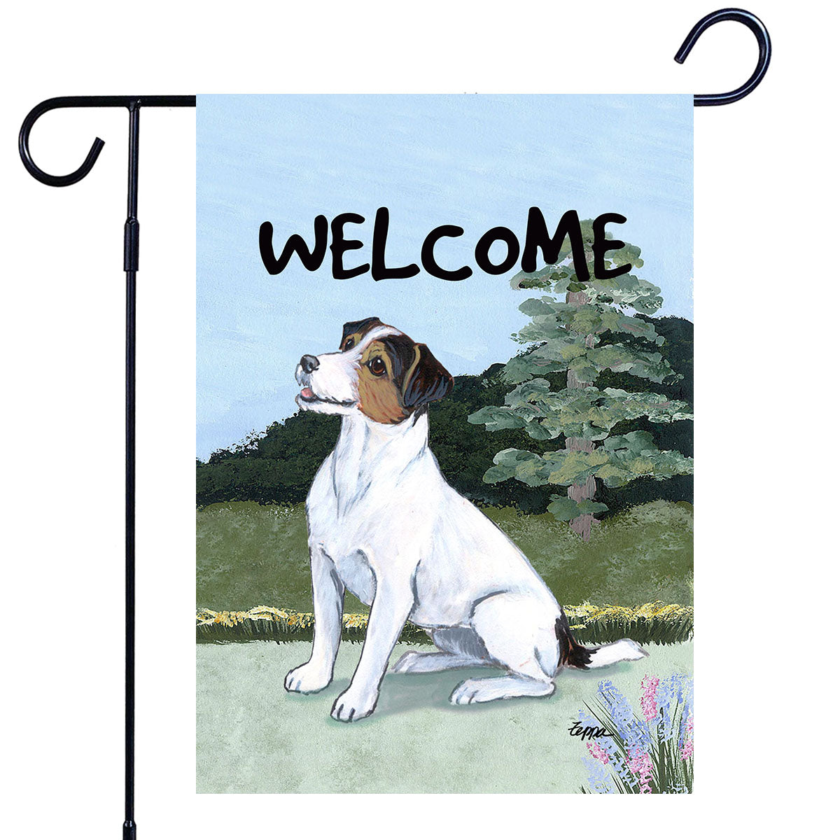 Jack Russell Terrier Scenic Garden Flag