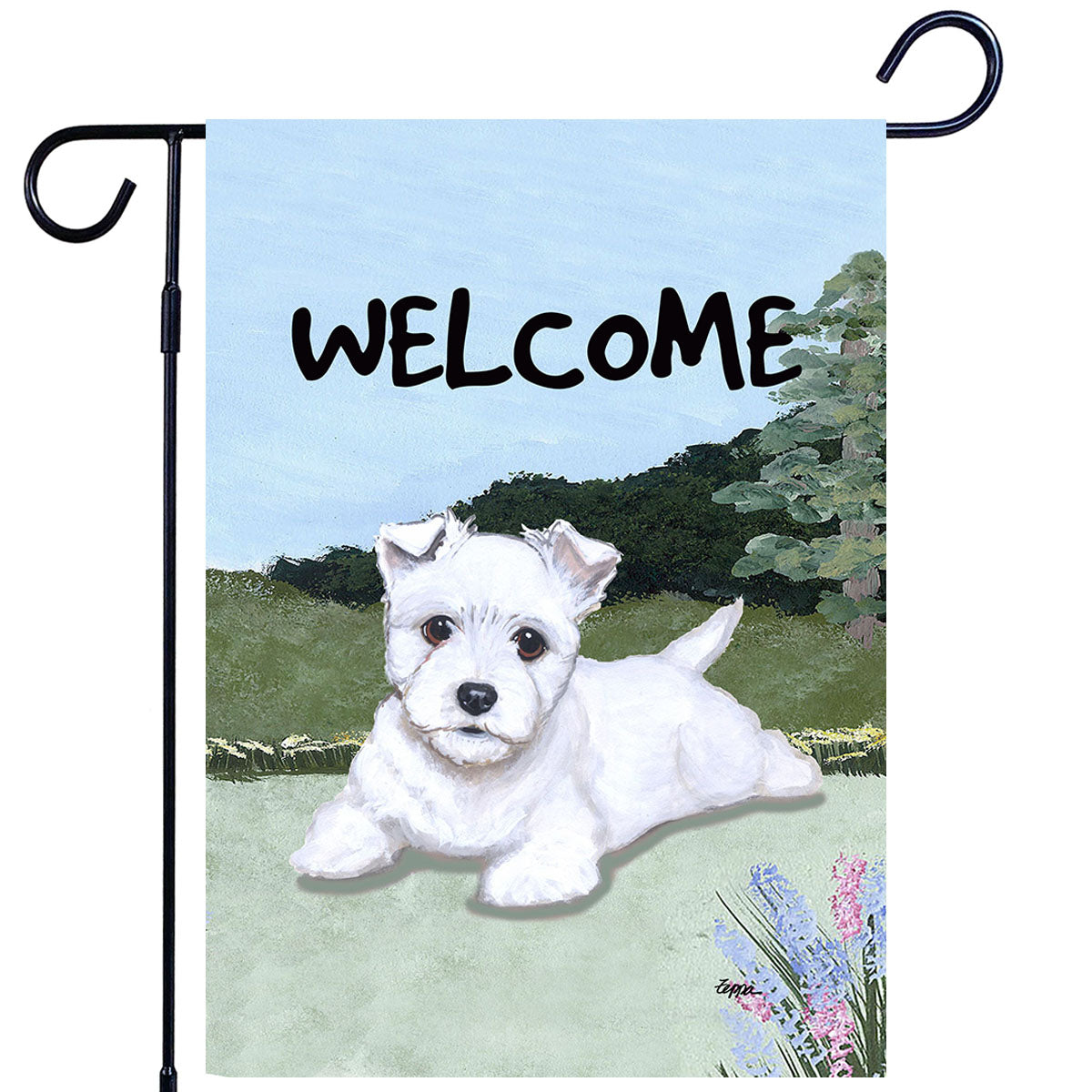 West Highland White Terrier Scenic Garden Flag