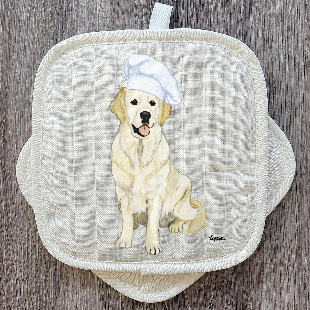 Golden Retriever English Cream Pot Holder Set