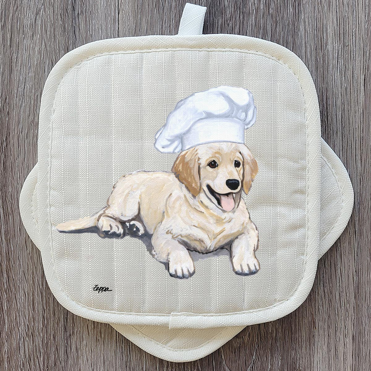 Golden Retriever Puppy Pot Holder Set