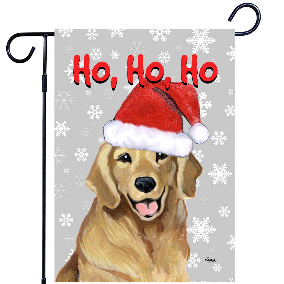 Golden Retriever Ho Ho Ho Garden Flag