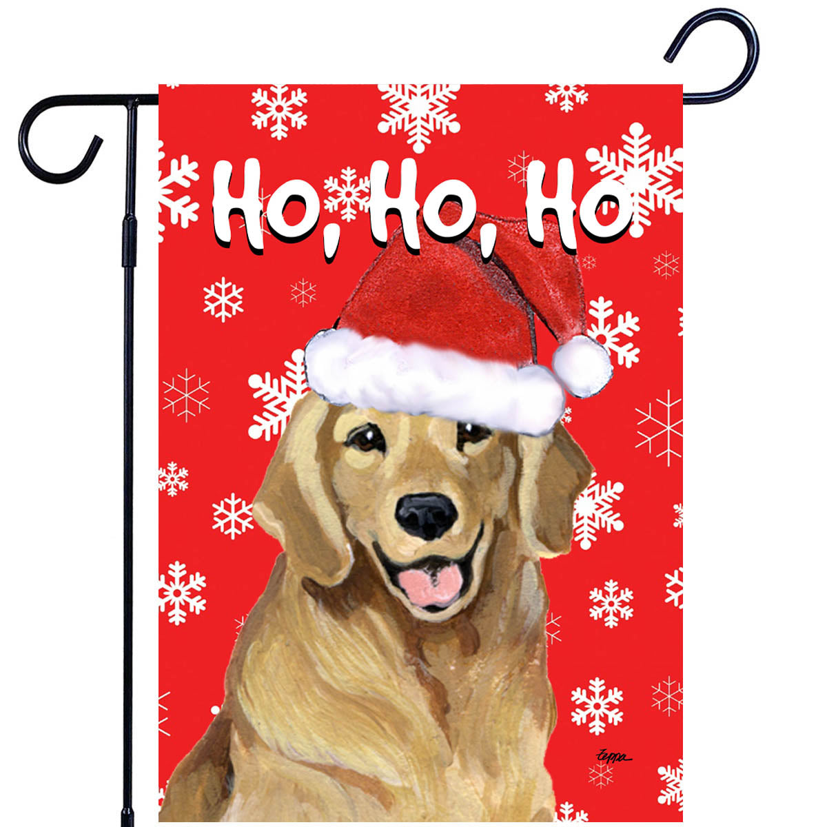 Golden Retriever Ho Ho Ho Garden Flag