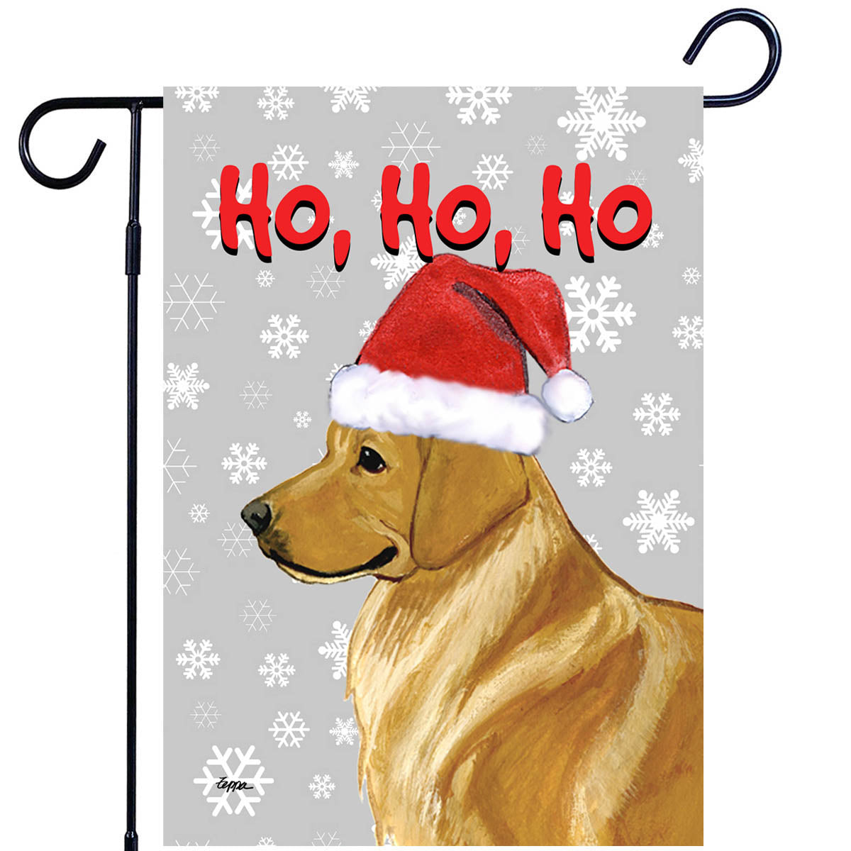 Golden Retriever Ho Ho Ho Garden Flag