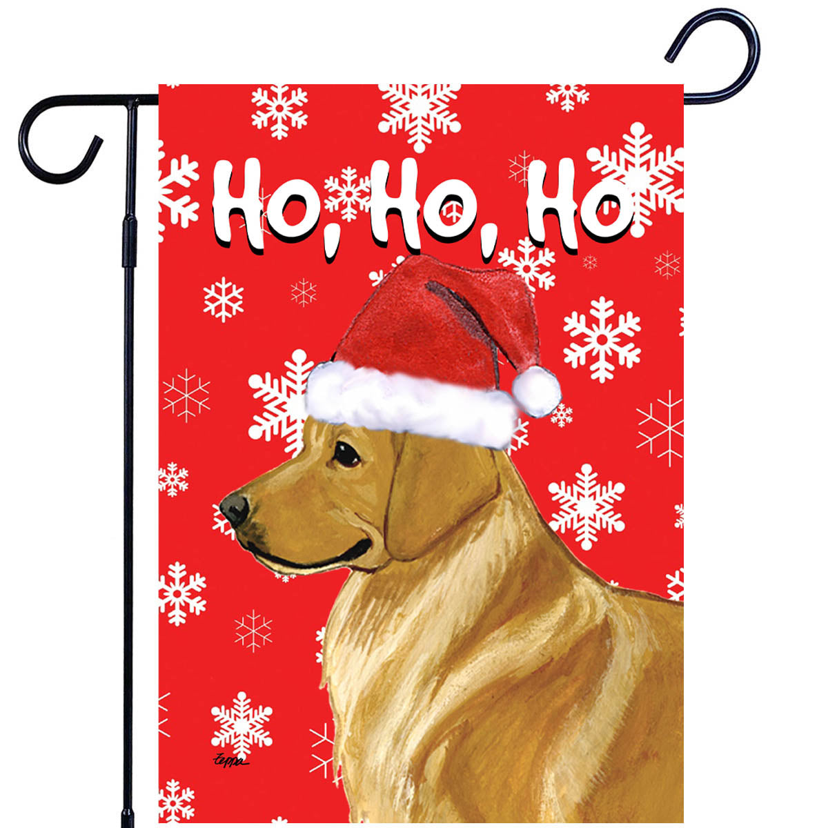 Golden Retriever Ho Ho Ho Garden Flag