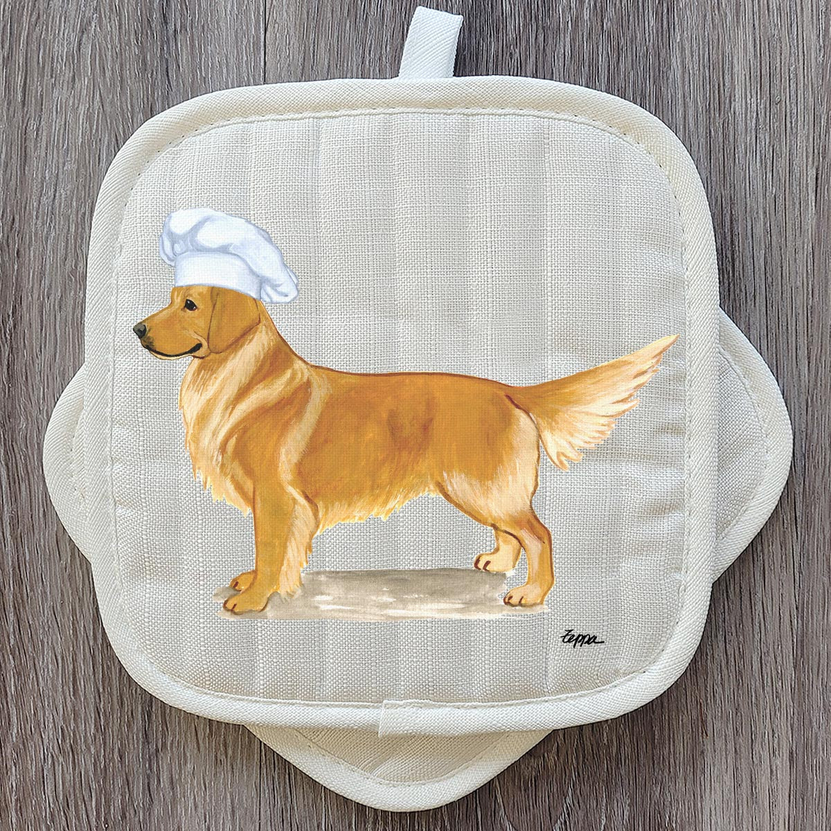 Golden Retriever Standing Pot Holder Set