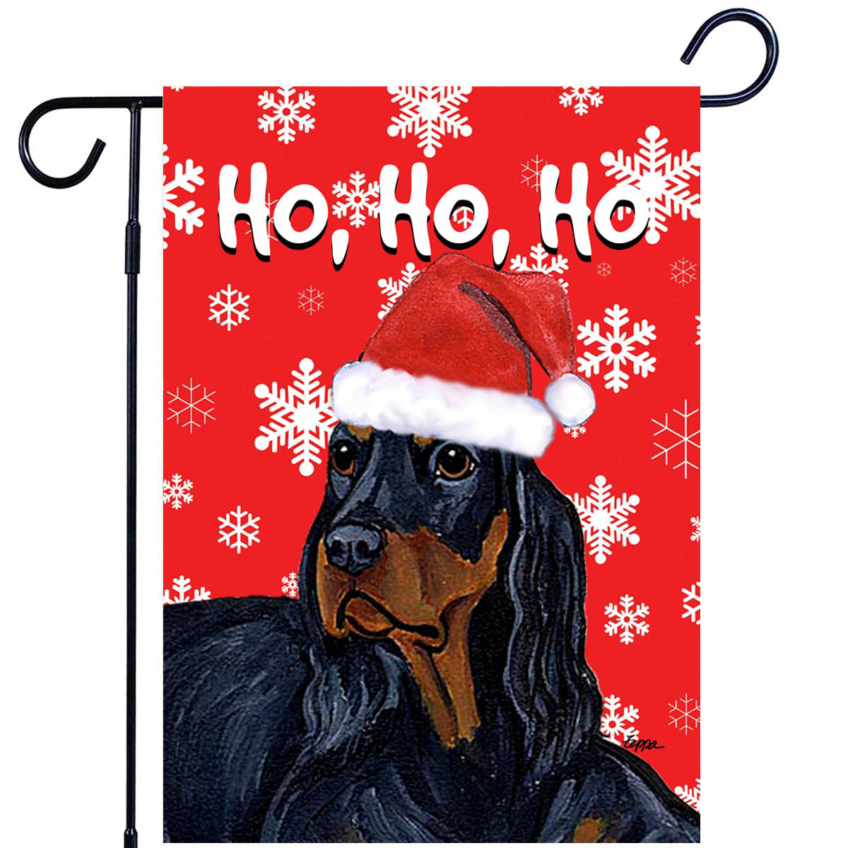 Gordon Setter Ho Ho Ho Garden Flag