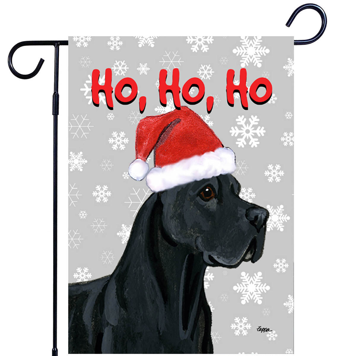 Great Dane Ho Ho Ho Garden Flag