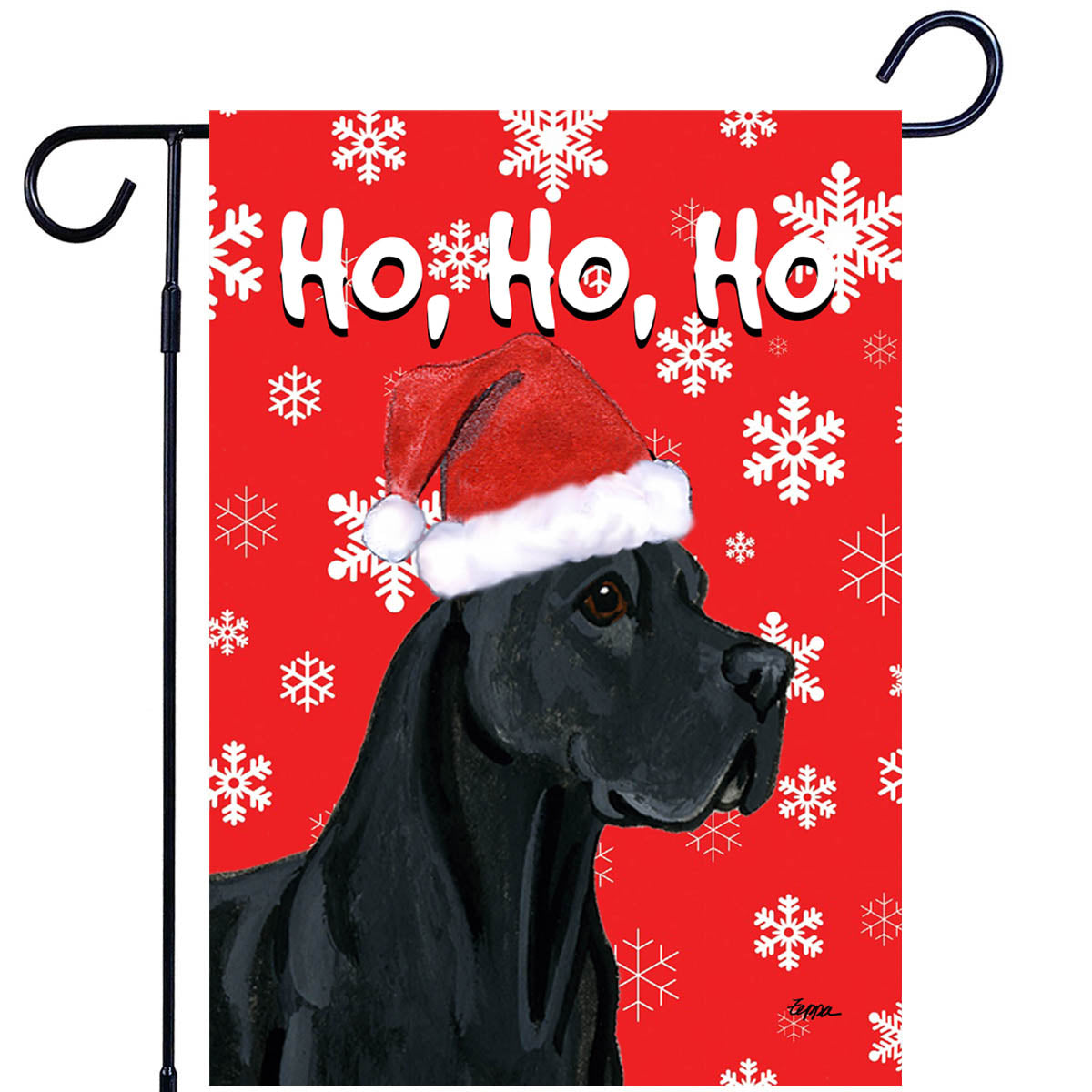 Great Dane Ho Ho Ho Garden Flag