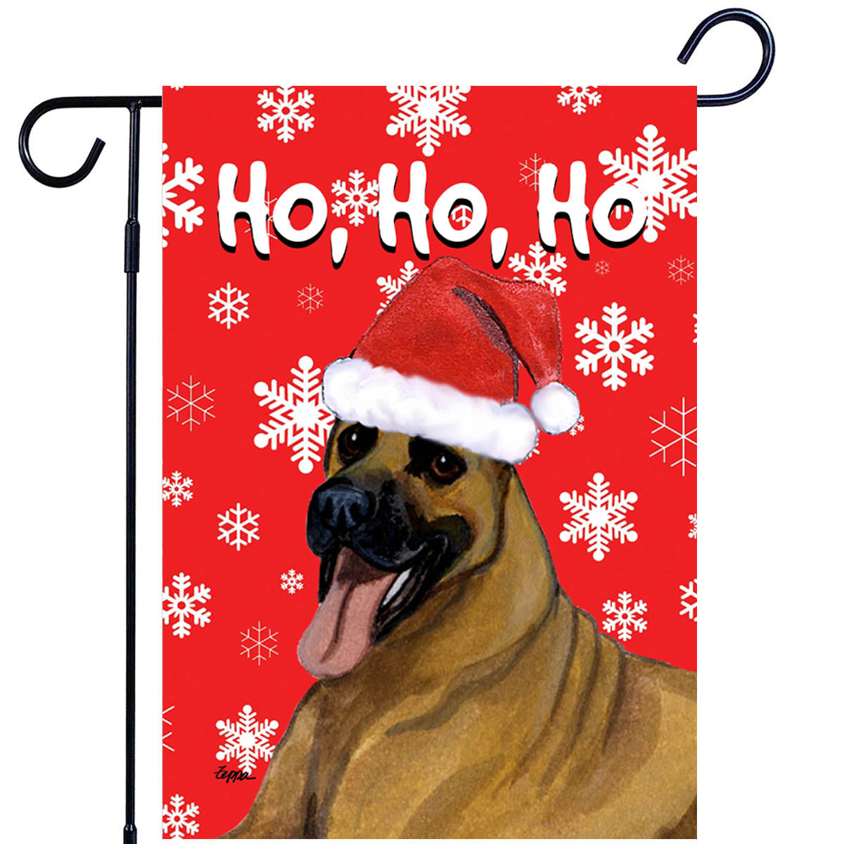 Great Dane Ho Ho Ho Garden Flag